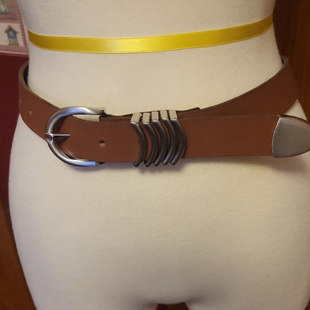 Lucky Brand Brown Belt with Silver Accents